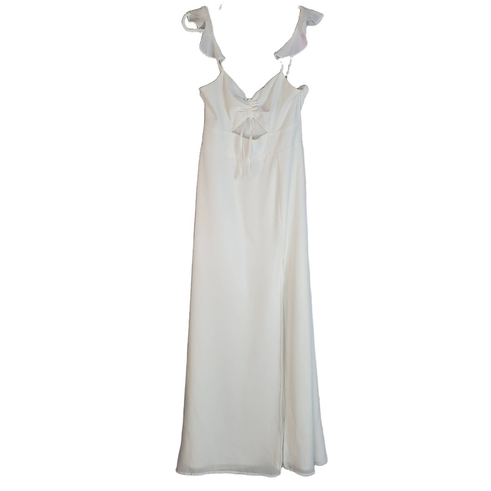 Lulus The‎ Way to Love White Ruffled Maxi Dress Medium - Picture 16 of 16